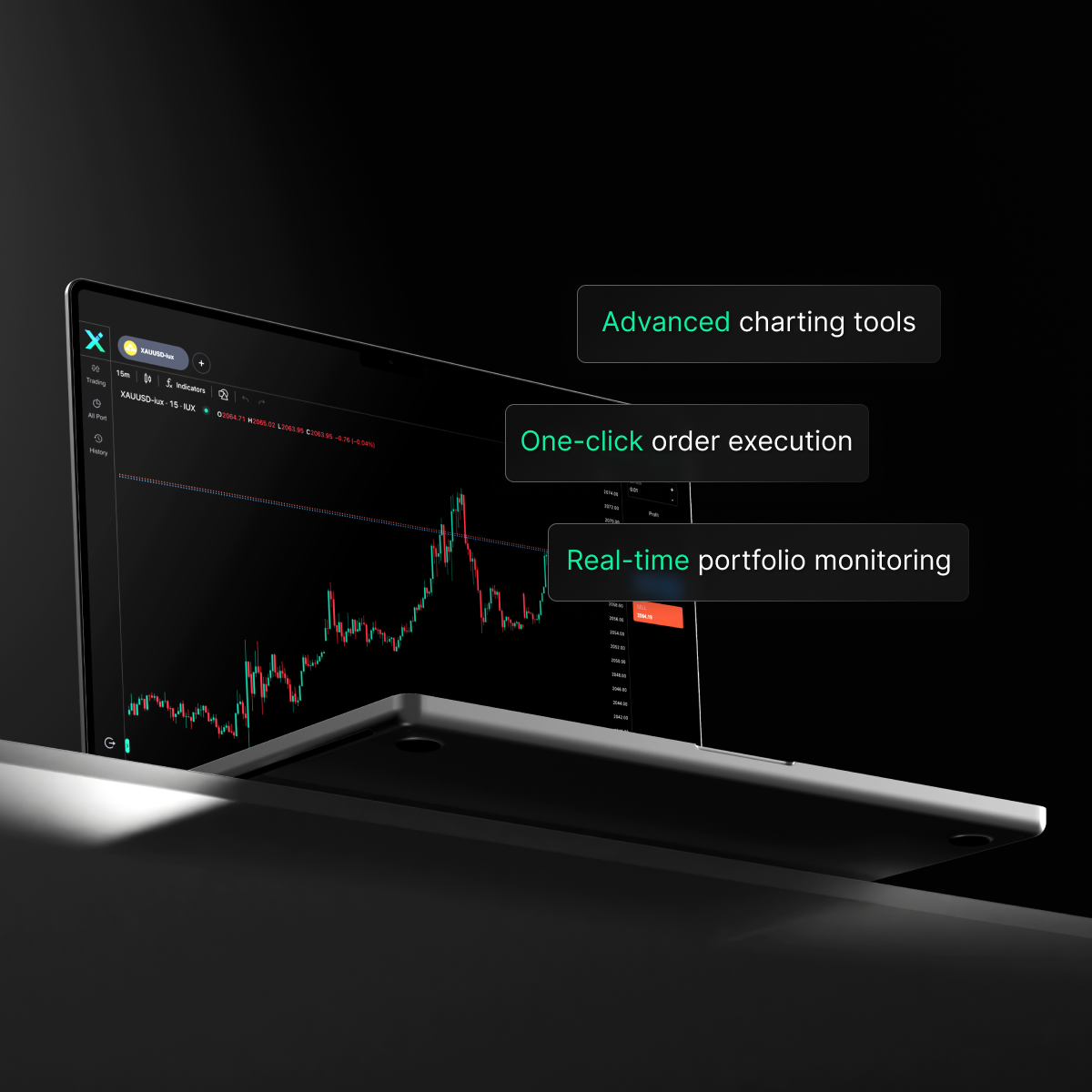 Plataforma de trading web profissional
