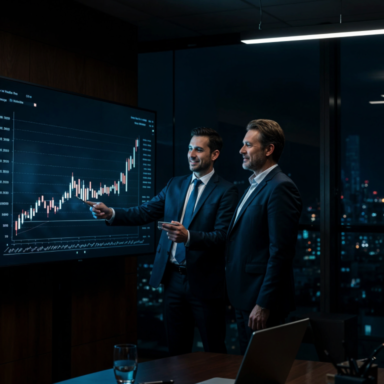 Stock market trading visualization